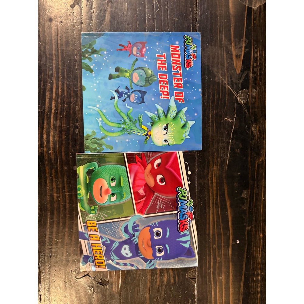 PJ Masks Book Lot Monster of the Deep & Be a Hero Paperback Childrens Stories